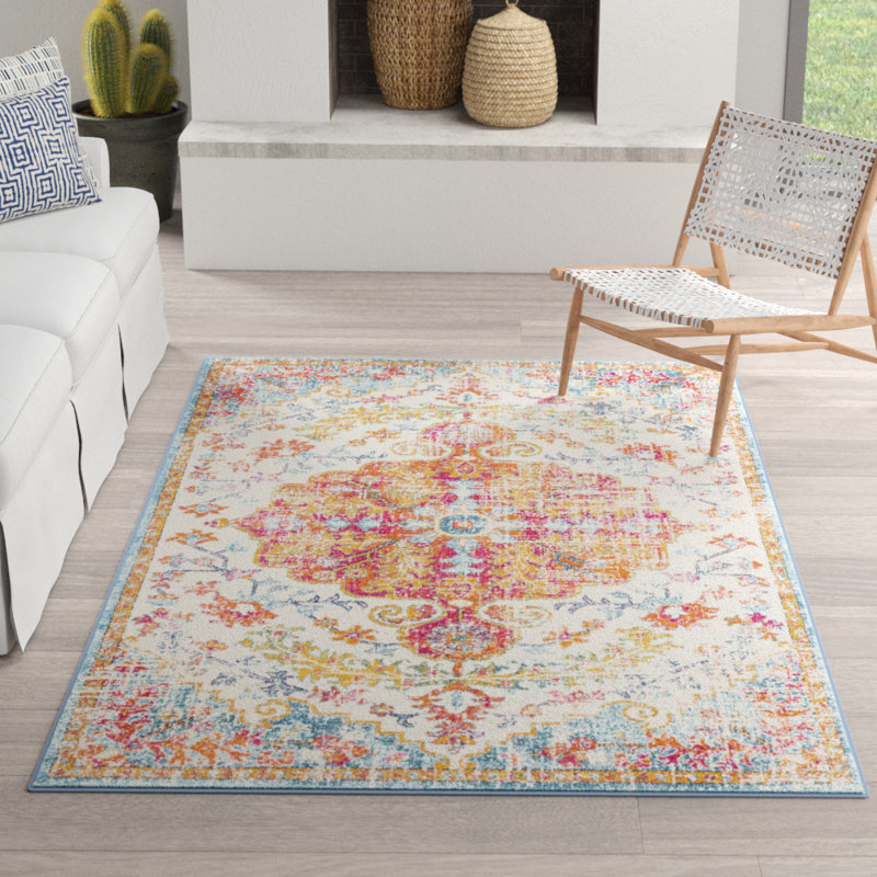 Mistana Hillsby Vintage Burnt Orange/Teal Area Rug & Reviews Wayfair